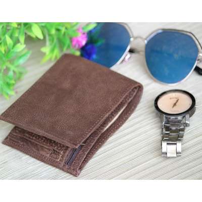 Genuine Leather Brown Wallet ATM Card Holder Mens Casual Wallet