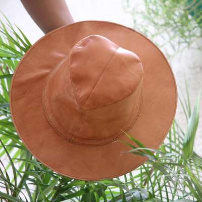 wholesale child adult cheap Goat Leather Hat