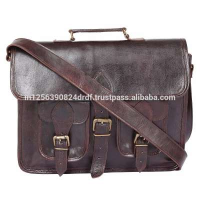 Buffalo Leather Cross Body Satchel Office  Laptop Use messenger bag