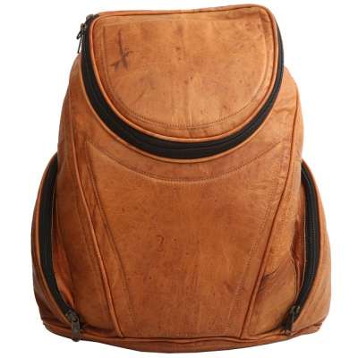 Pure Real Leather Vintage Style Padding Rucksack 13*15 Inch Bag Backpack